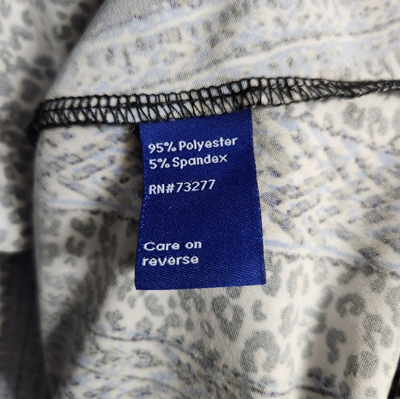 Apt 9 Animal Print Top Blue Large Sleeveless - Picture 4 of 5